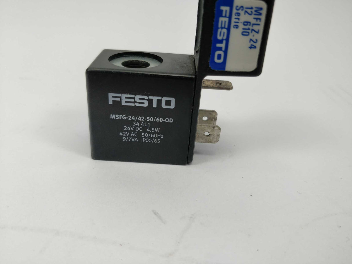 Festo 34411 Selenoid coil with MFLZ-24 indicating insert