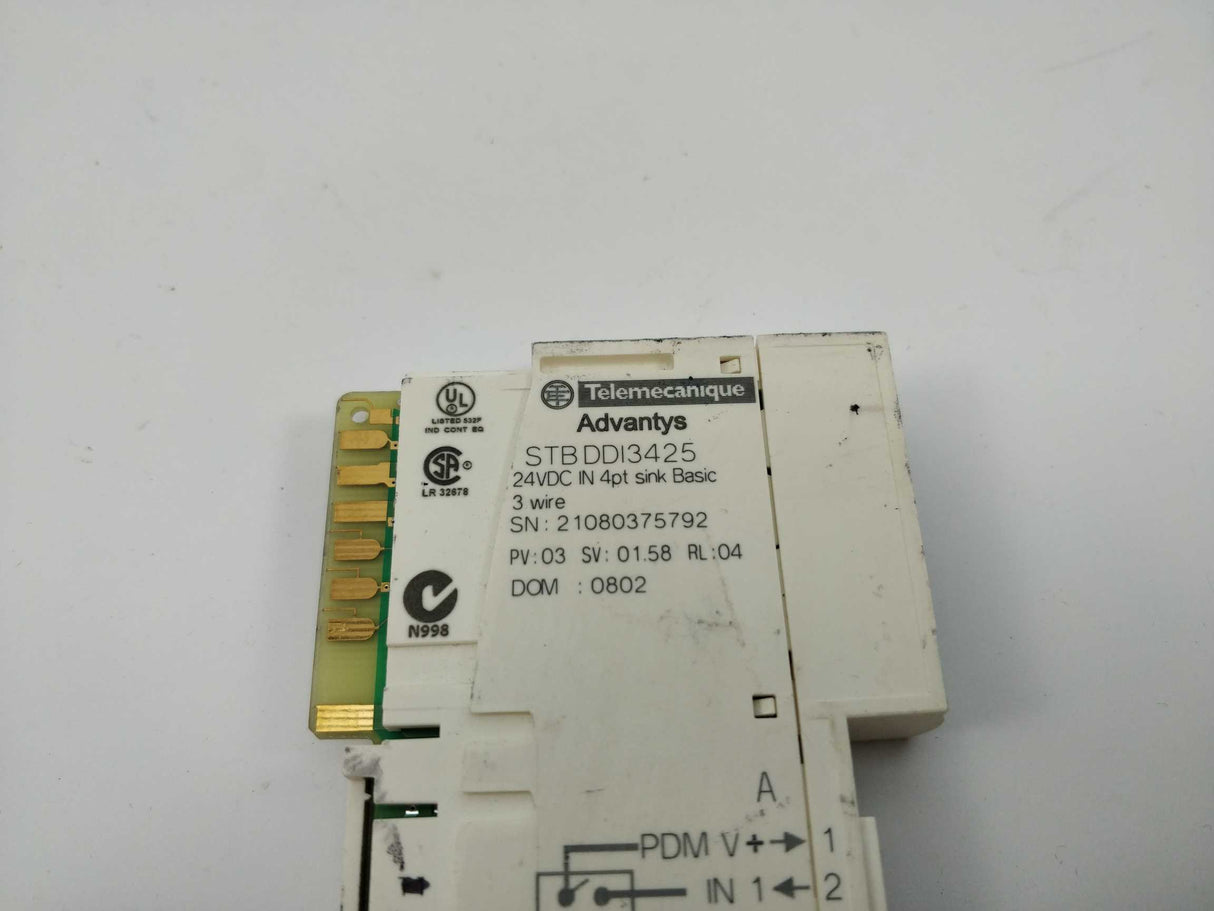 Schneider / Telemecanique STBDDI3425 24VDC IN 4pt sink Basic 3 wire.