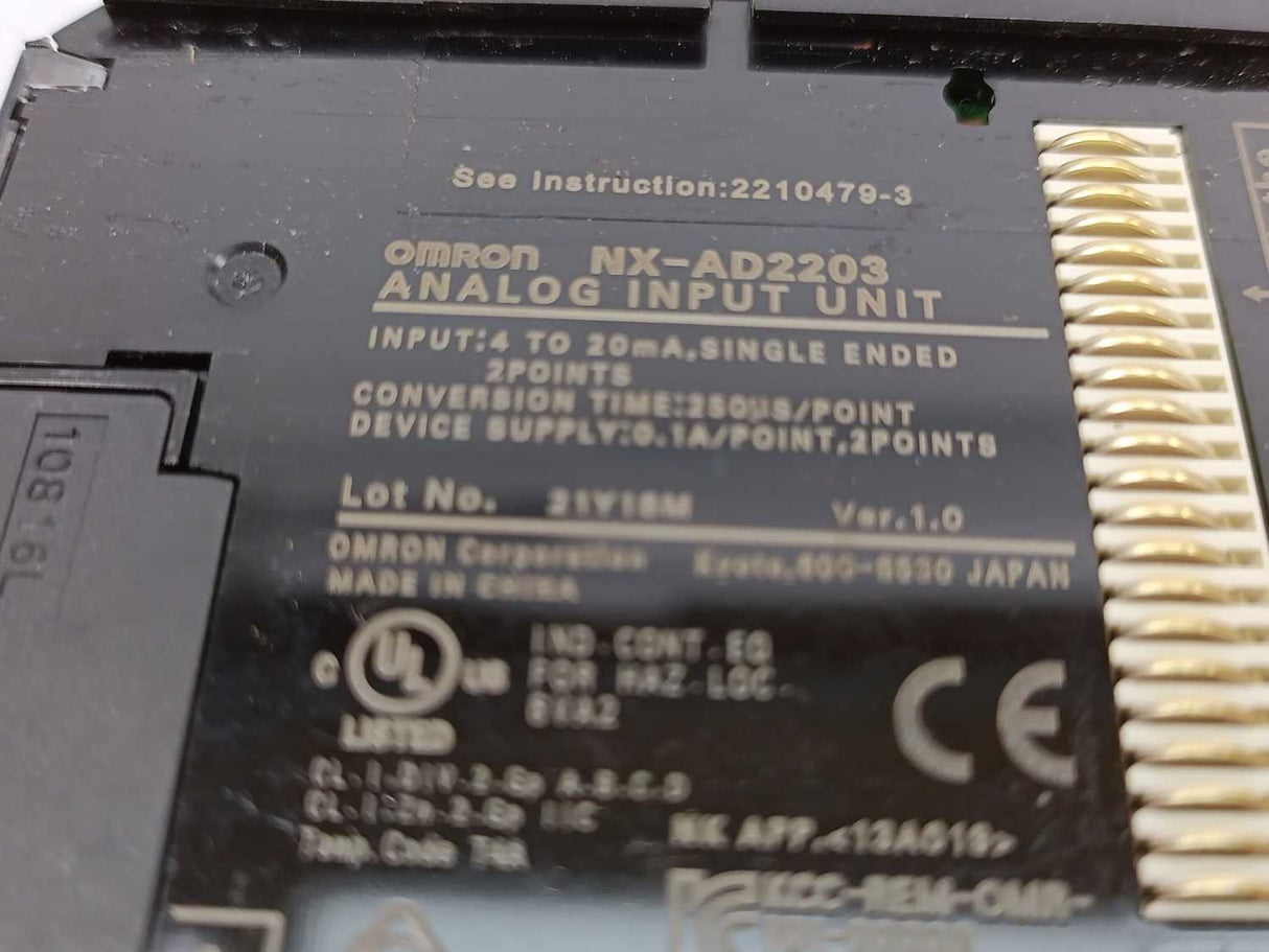 OMRON NX-AD2203 Analog Input Module