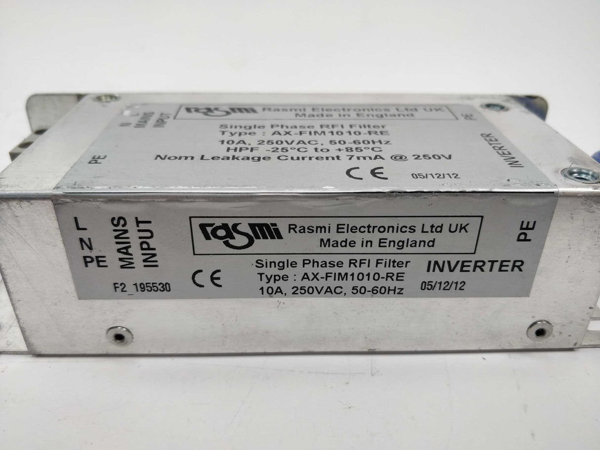 RASMI ELECTRONICS LTD AX-FIM1010-RE Single Phase RFI Filter