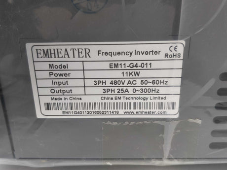 Emheater EM11-G4-011 Frequency Inverter 0-300Hz