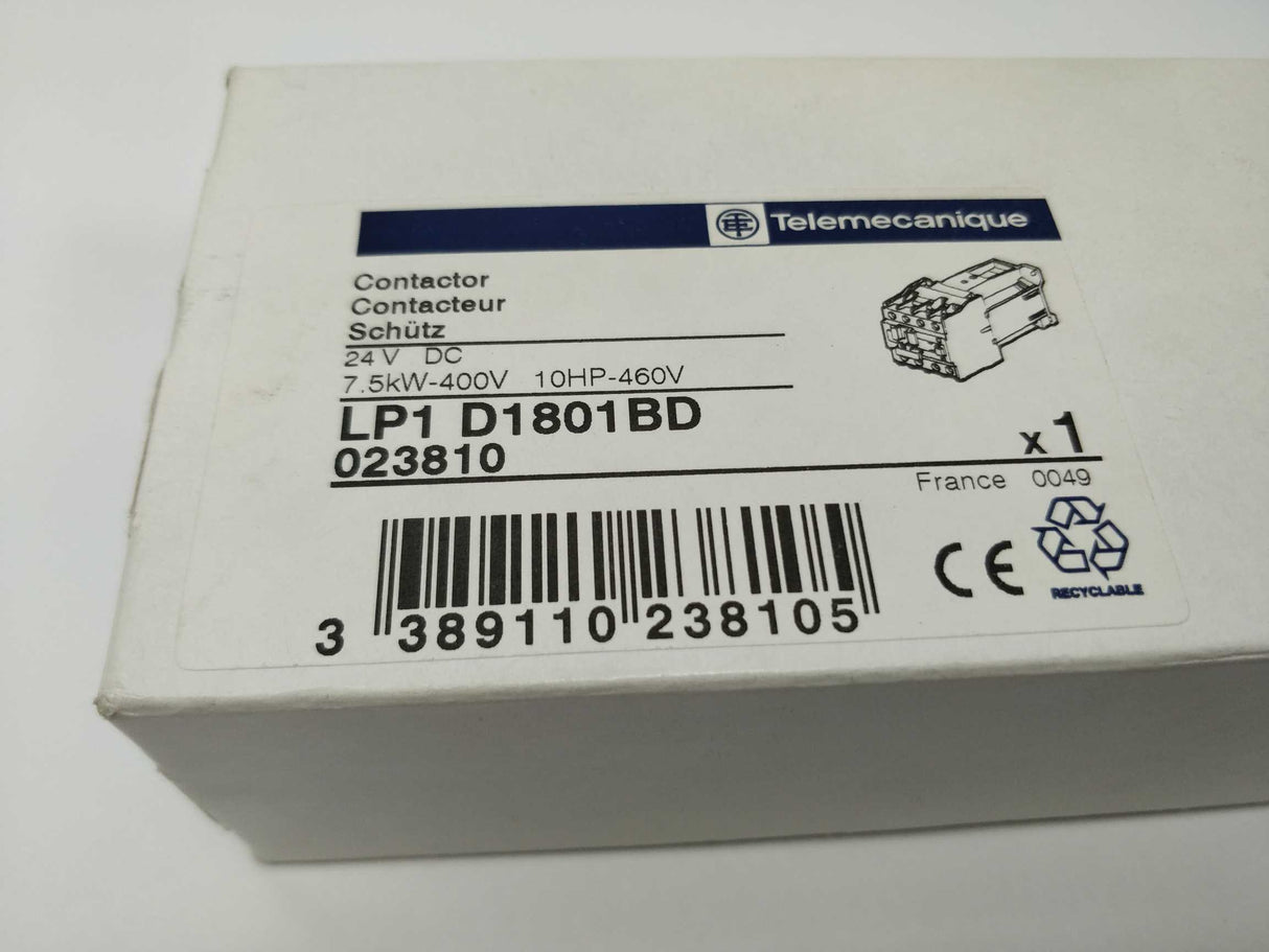 Schneider / Telemecanique LP1D1801BD Contactor 023810 24VDC