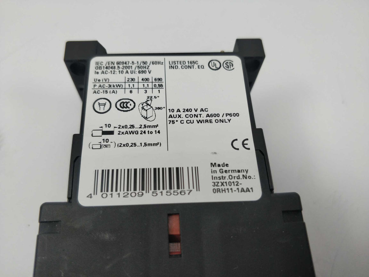 Siemens 3RH1140-2VB40 Contactor Relay. 24VDC