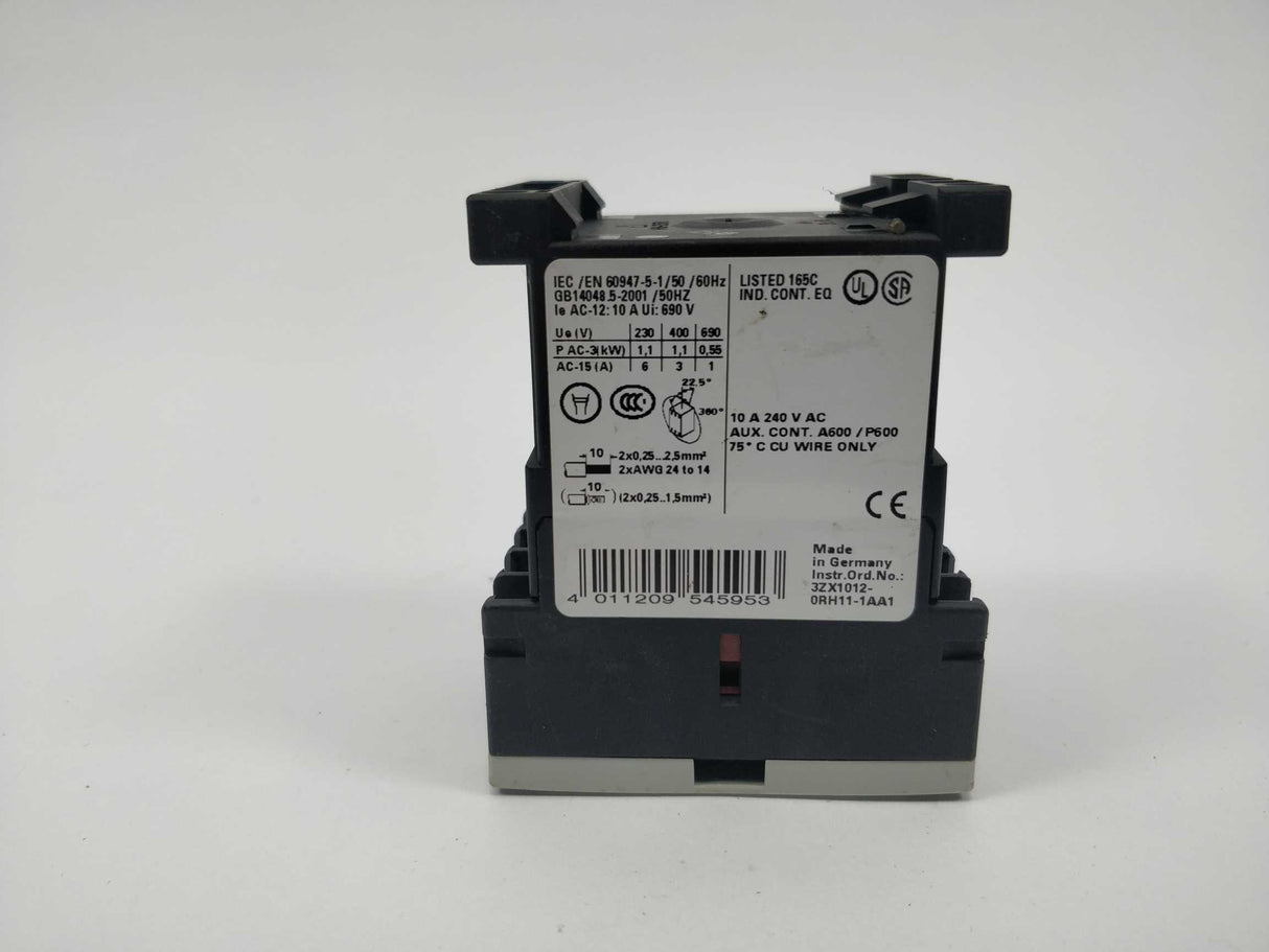 Siemens 3RH1122-2VB40 Contactor Relay. 24VDC