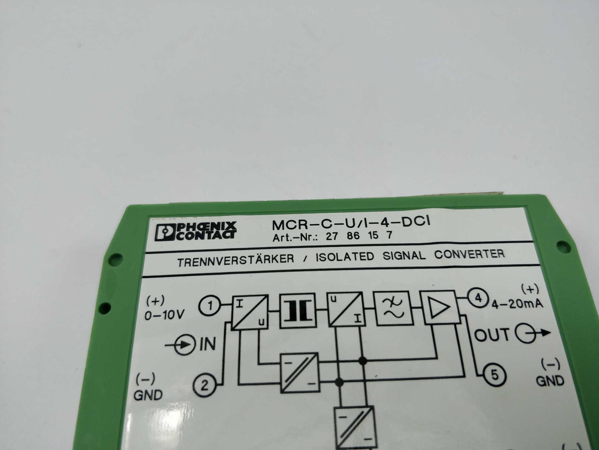 Phoenix Contact 2786157 MCR-C-U/I-4-DCI Isolated Signal Converter