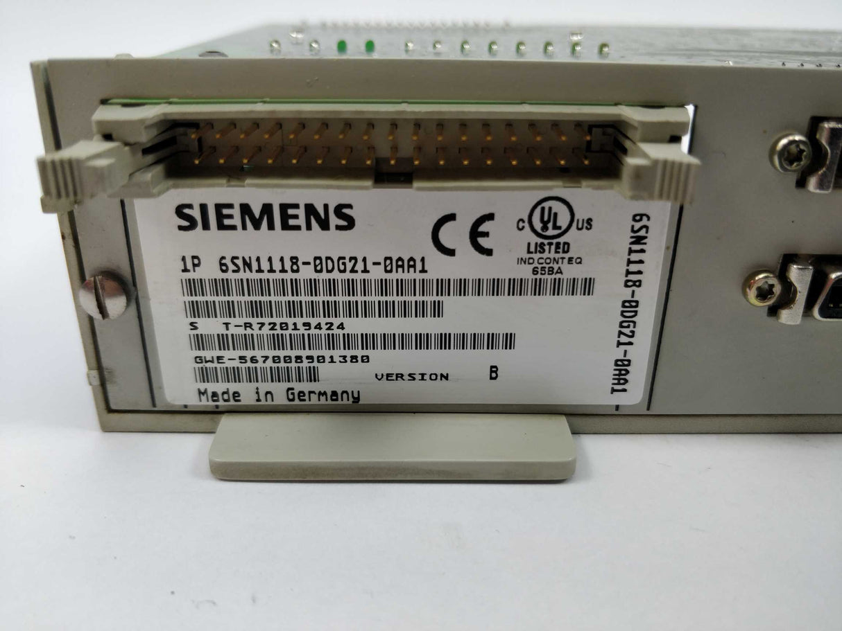 Siemens 6SN1118-0DG21-0AA1 Simodrive Control Plug-in Unit