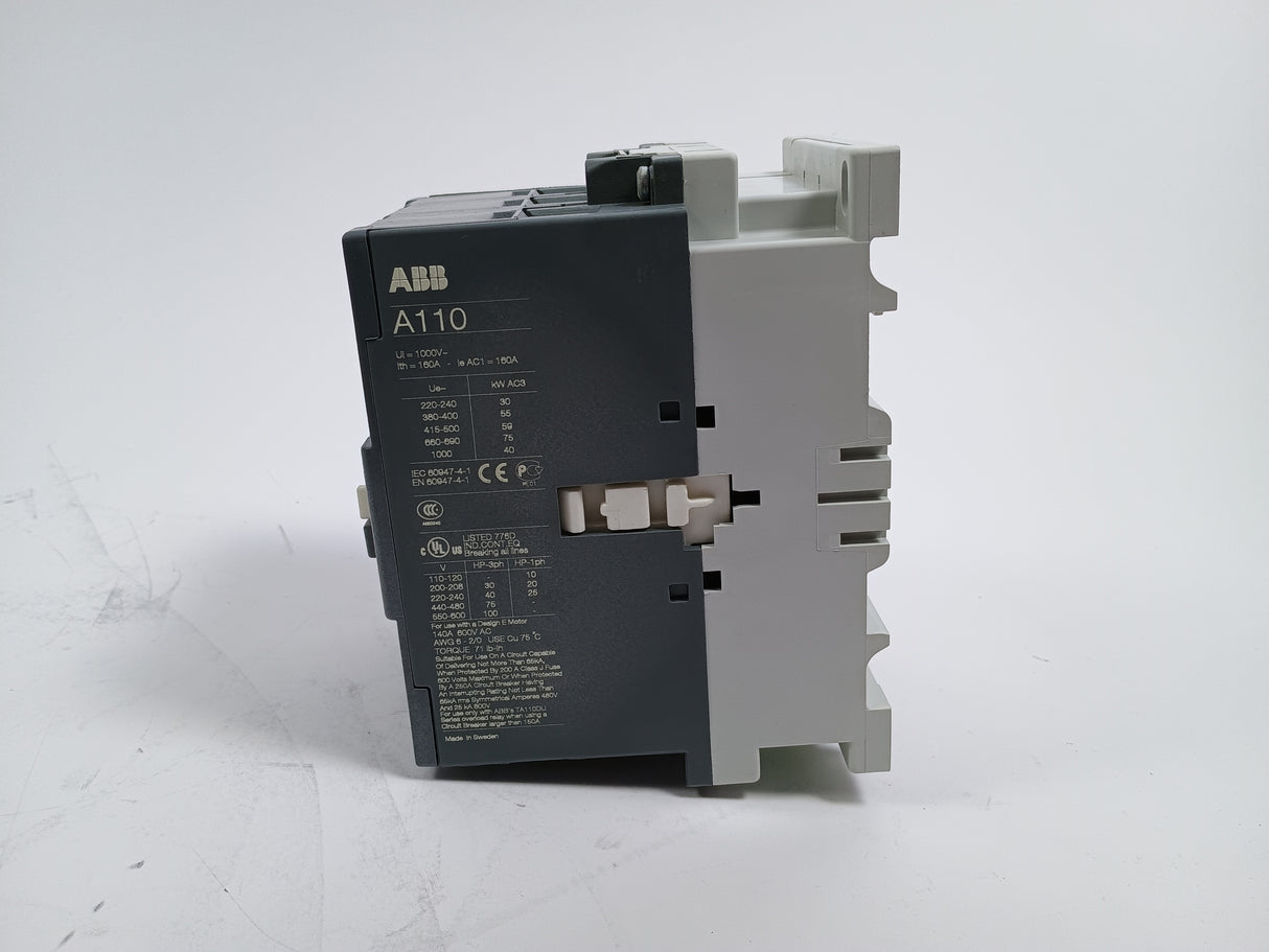 ABB A110-30 Contactor 140A 600VAC