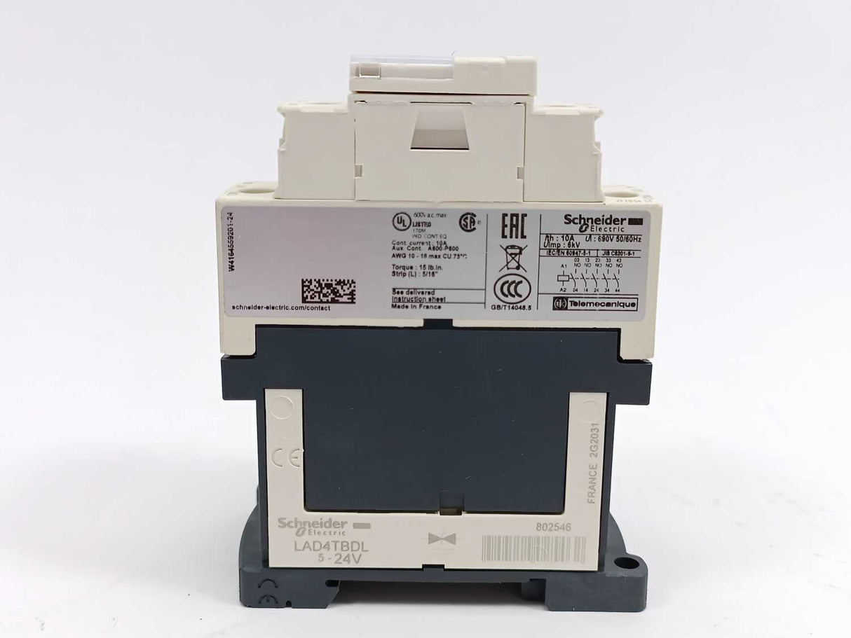 Schneider Electric CAD50BD Control Relay with LAD4TBDL