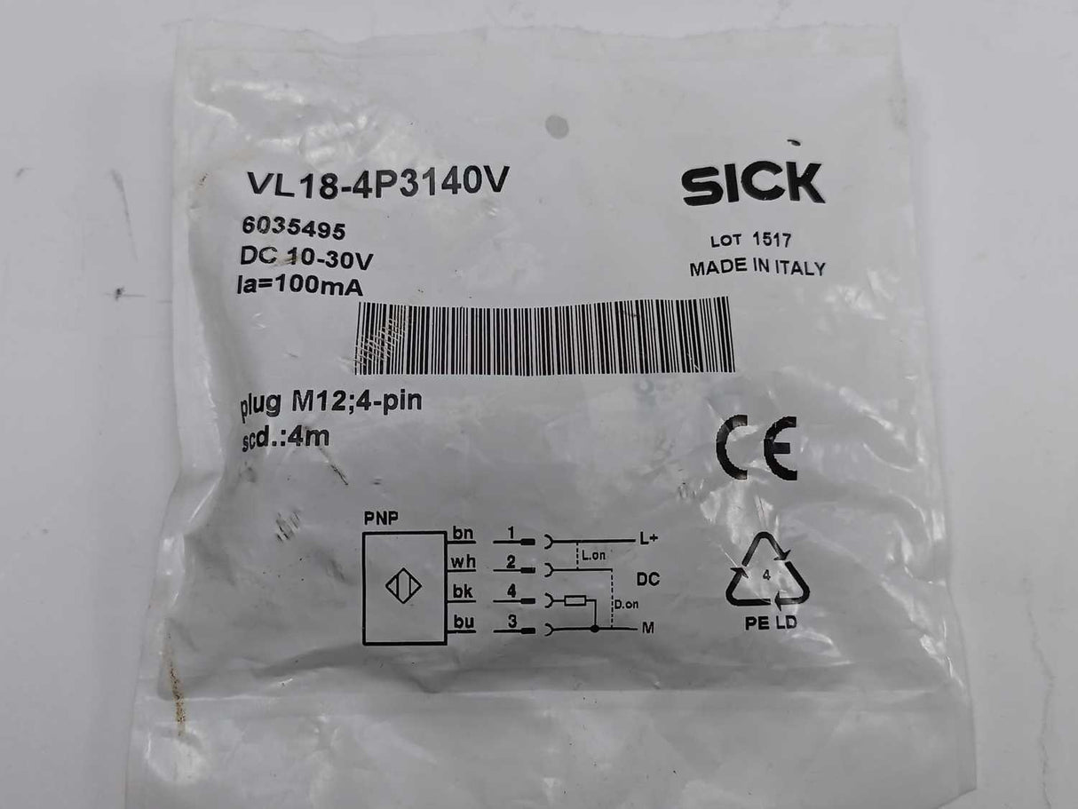 SICK VL18-4P3140V Photoelectric retro-reflective sensor