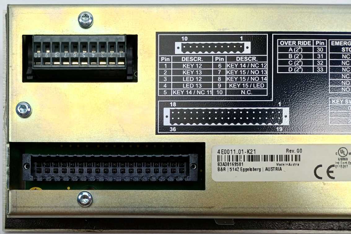B&R 4E0011.01-K21 Keypad Module