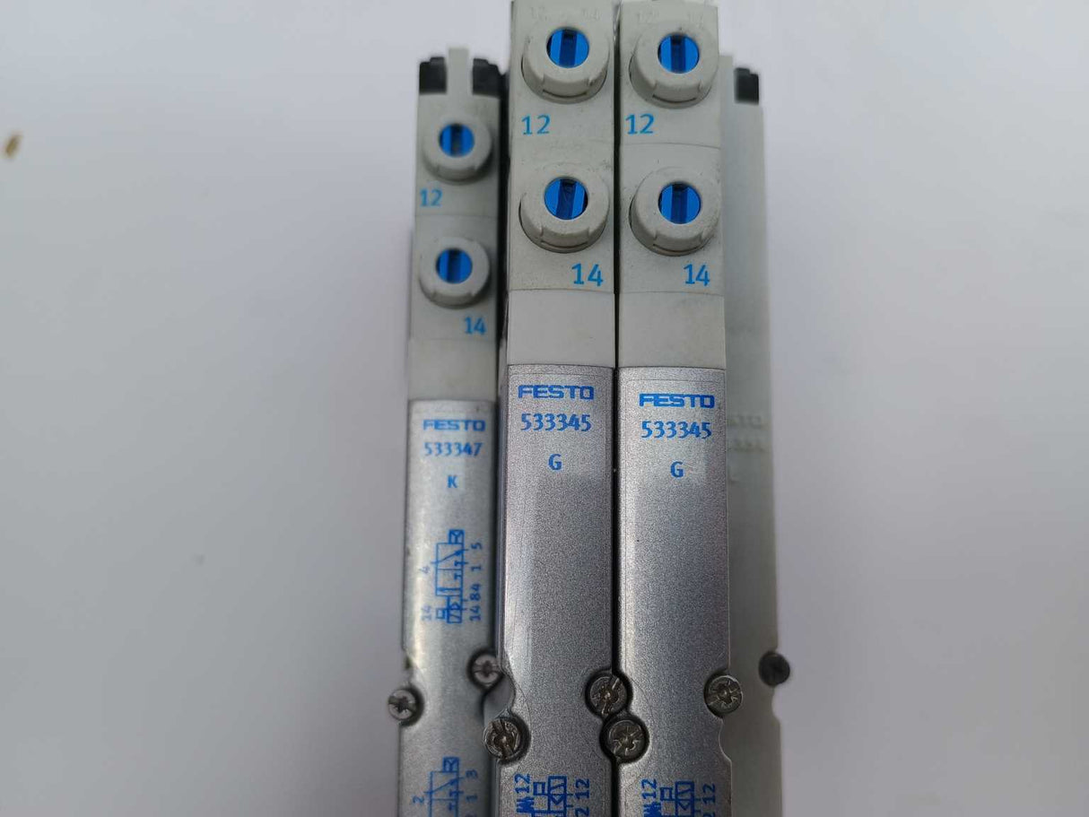 Festo 549053 Regulator Plate with 2X 533345, 533347, 549053, 533352