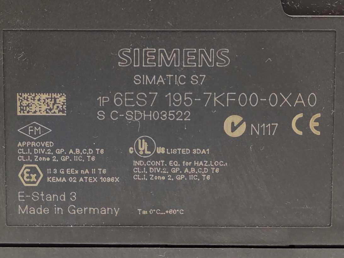 Siemens 6ES7195-7KF00-0XA0 Safety Protector