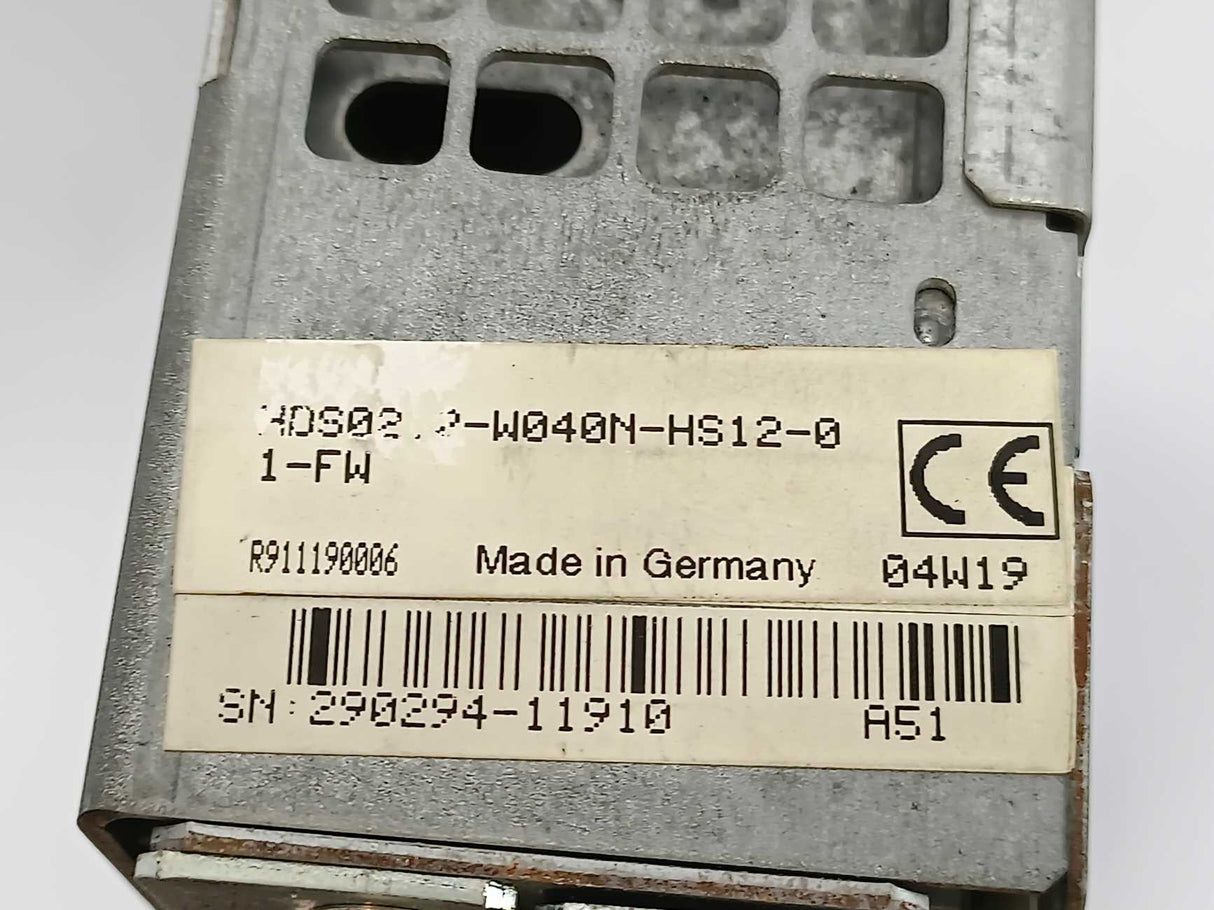 Rexroth Indramat R911190006 HDS02.2-W040N-HS12-01-FW, Servo Drive Module