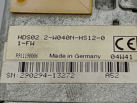 Rexroth Indramat R911190006 HDS02.2-W040N-HS12-01-FW, Servo Drive Module