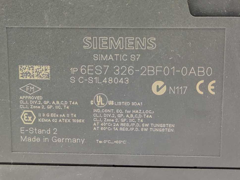 Siemens 6ES7326-2BF01-0AB0 Digital Output Module