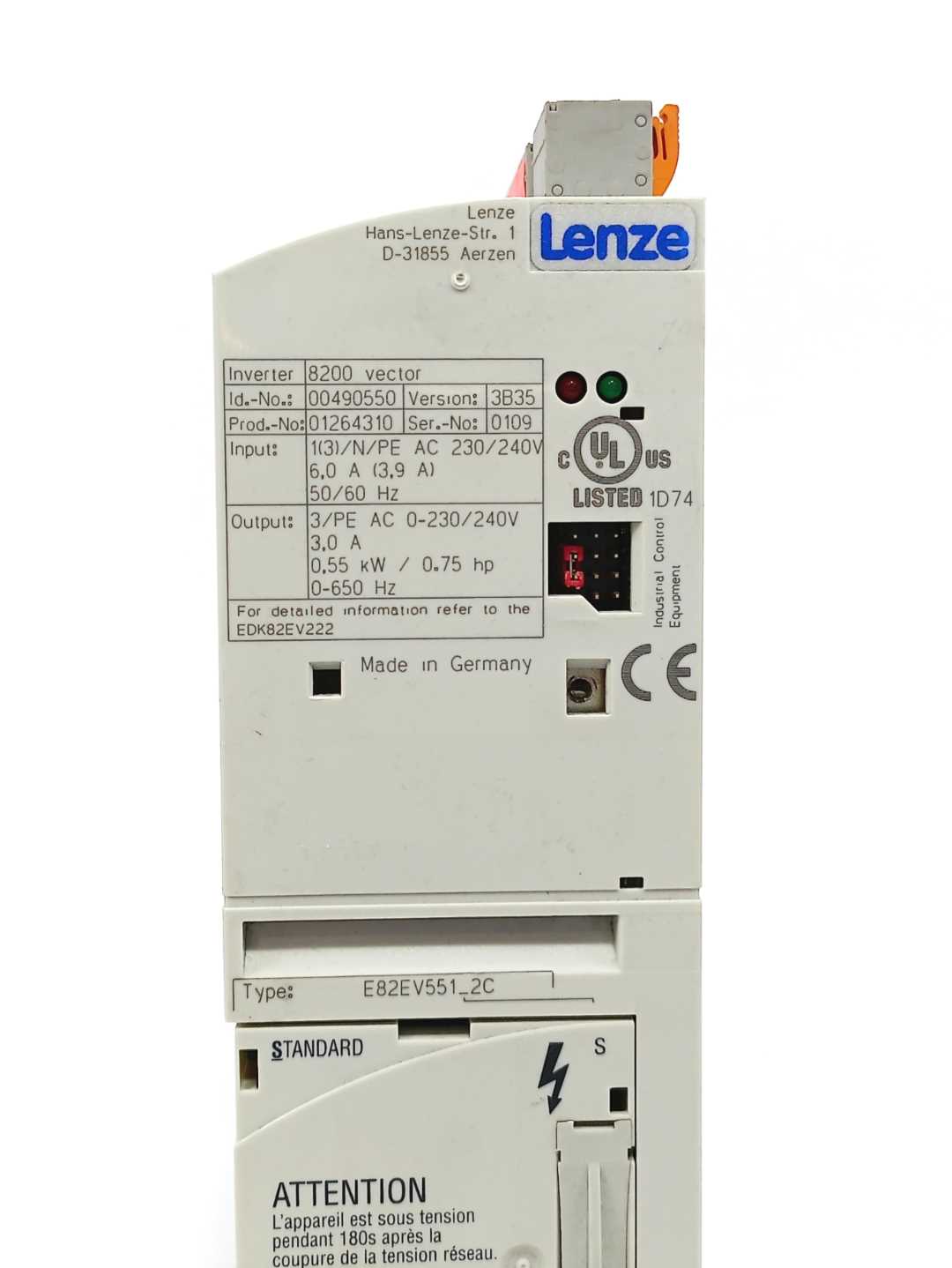 LENZE E82EV551S2C 00490550 E82EV551_2C