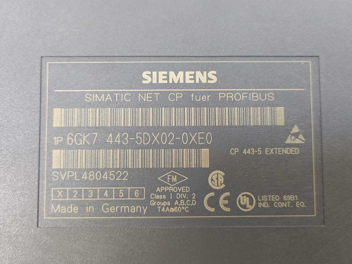 Siemens 6GK7443-5DX02-0XE0 SIMATIC NET, CP 443-5, COMMUNICATIONS PROCESSOR