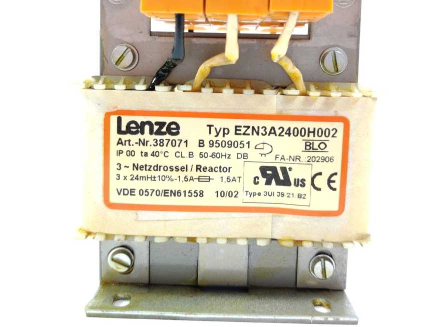 LENZE EZN3A2400H002 387071 Transformer Filter