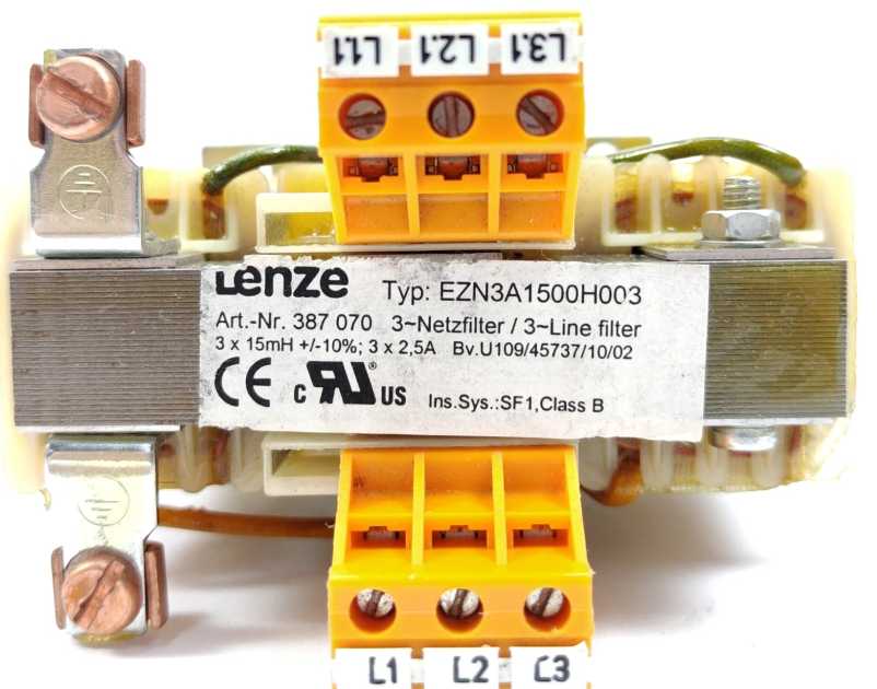 LENZE EZN3A1500H003 387070 3-Line Filter