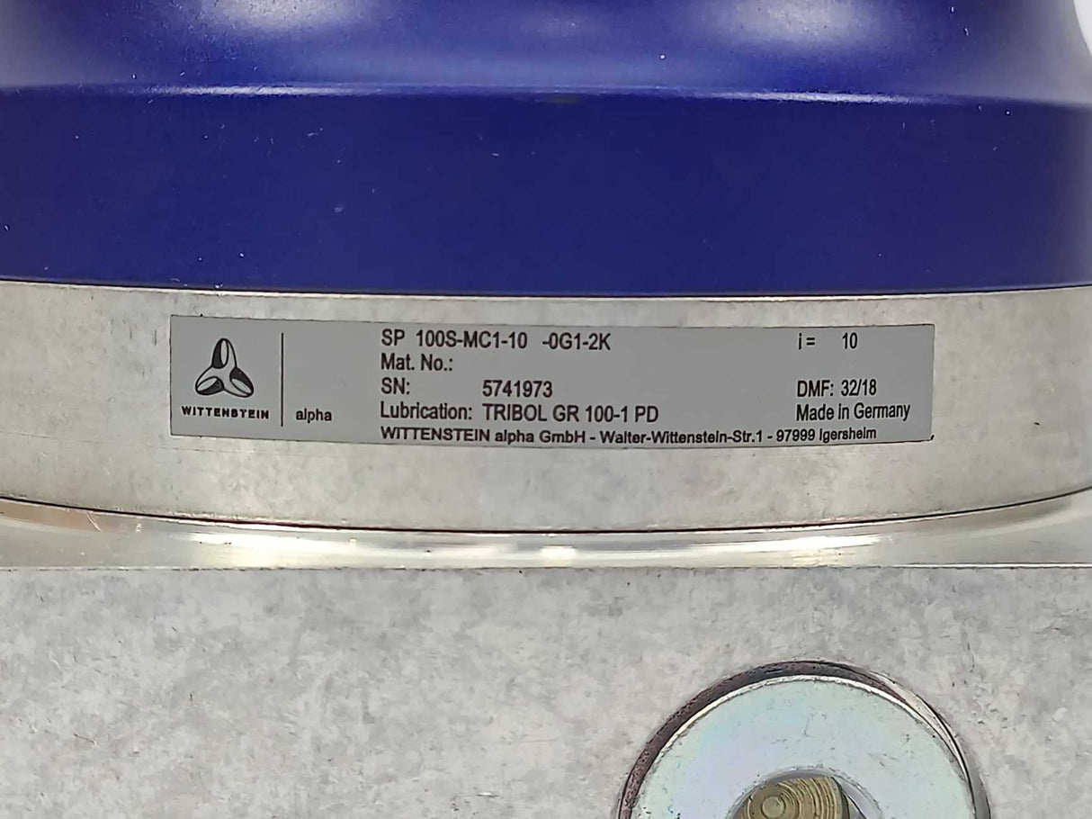 Wittenstein SP 100S-MC1-10-0G1-2K Planetary Gearbox