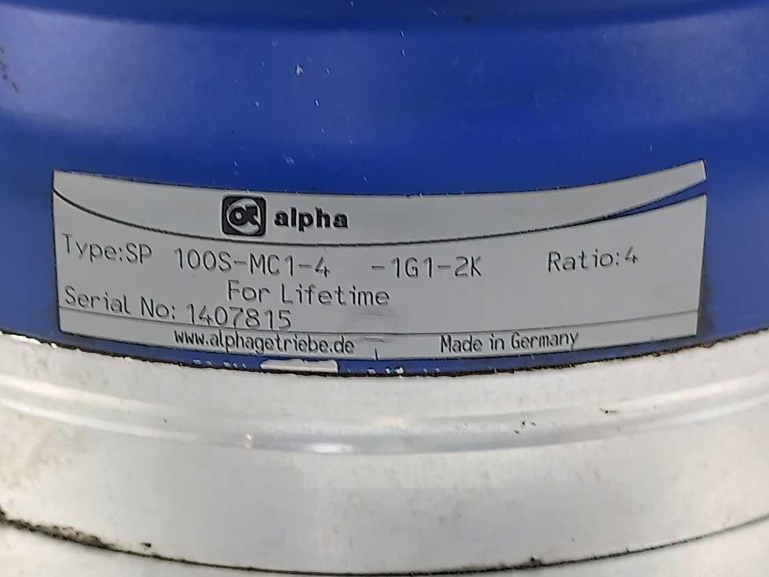 Alpha getriebe SP 100S-MC1-4-1G1-2K Planetary Gearbox