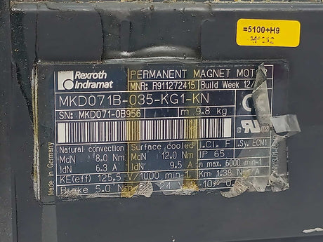 Rexroth Indramat R911272415 MKD071B-035-KG1-KN, MOTOR