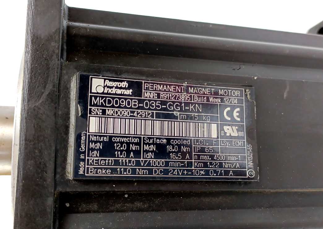Rexroth R911273895 MKD090B-035-GG1-KN MAGNET MOTOR