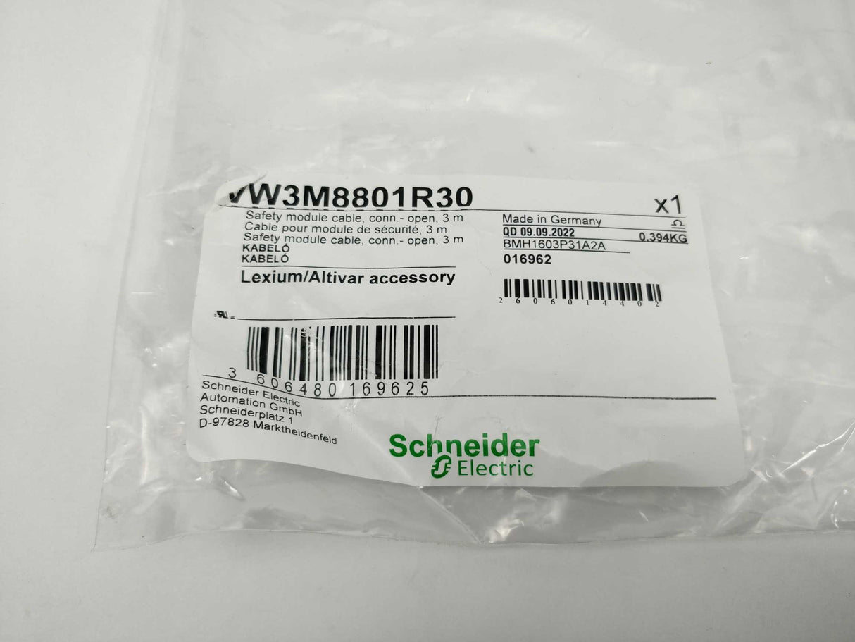 Schneider Electric VW3M8801R30 Safety Module Cable Conn.-Open 3 m