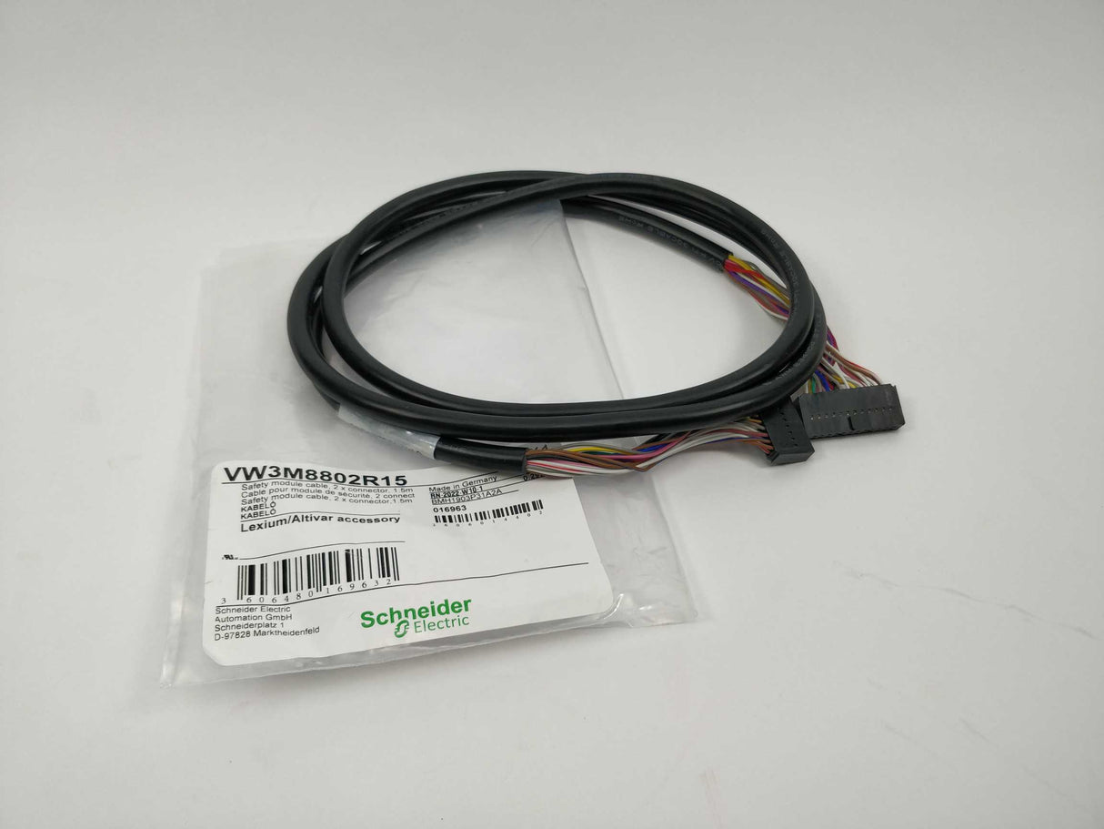 Schneider Electric VW3M8802R15 Safety Module Cable, 1.5m, 2x Connector