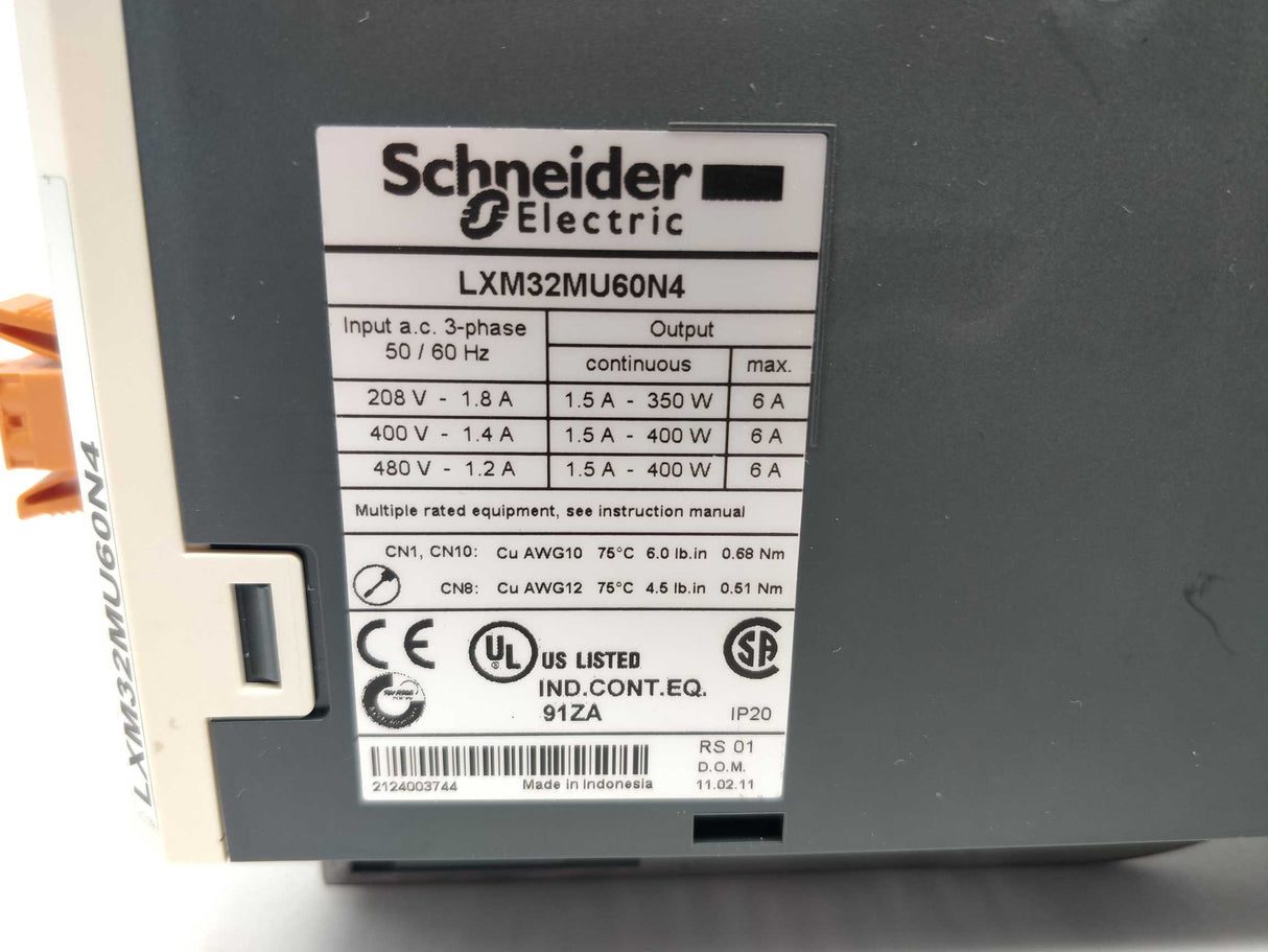 Schneider Electric LXM32MU60N4 Motion Servo Drive