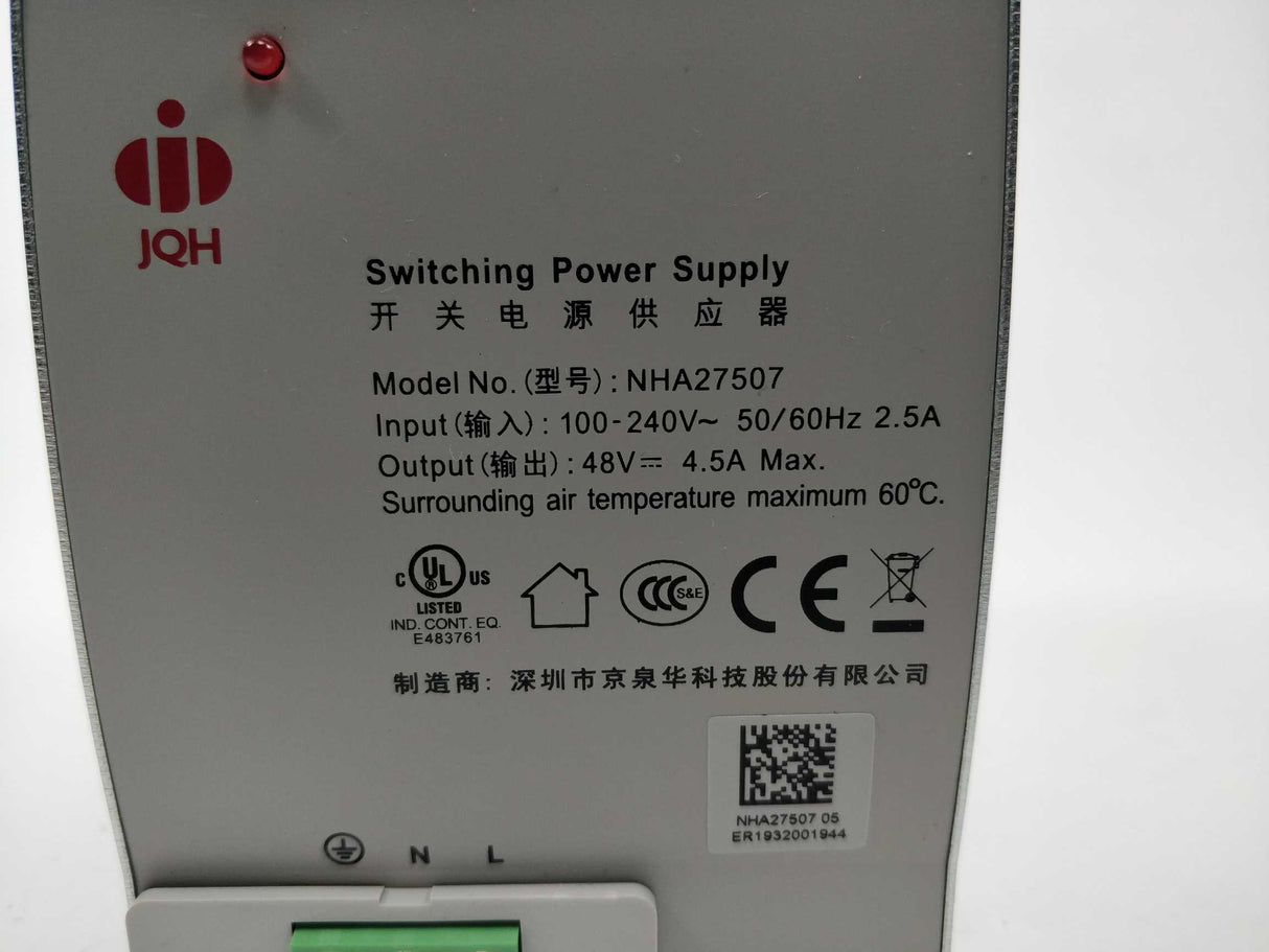 JQH NHA27507 Switching Power Supply 48V 4.5A