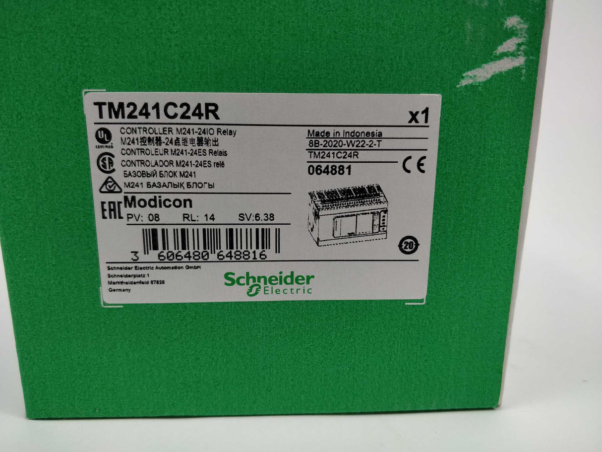 Schneider Electric TM241C24R CONTROLLER M241-24IO Relay
