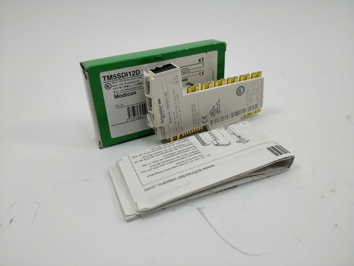 Schneider Electric TM5SDI12D Discrete input module MOD. 12DI 24Vdc Sink 1 wire
