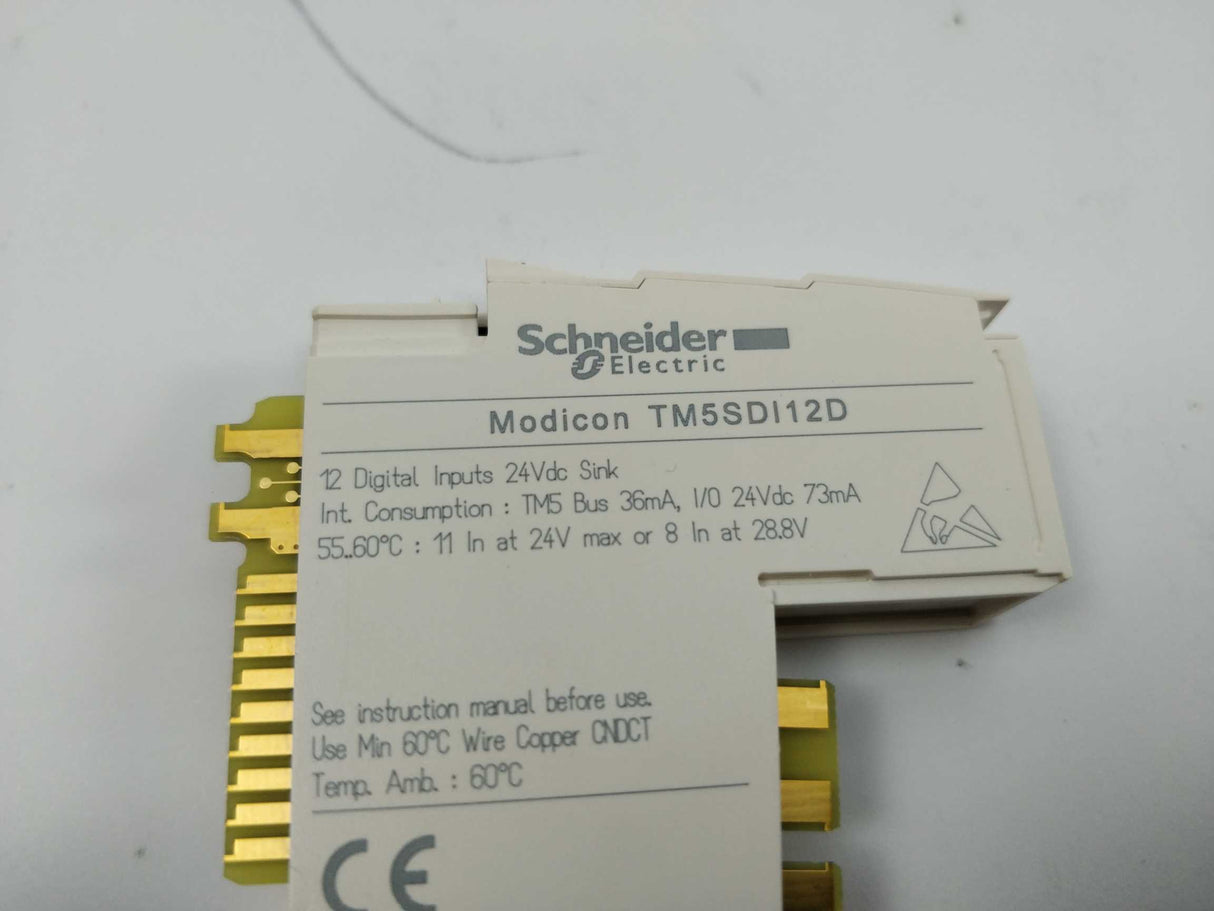 Schneider Electric TM5SDI12D Discrete input module MOD. 12DI 24Vdc Sink 1 wire