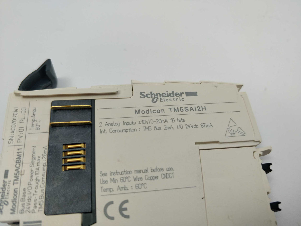 Schneider Electric TM5SAI2H Bus Base 24Vdc I/O Power Segment
