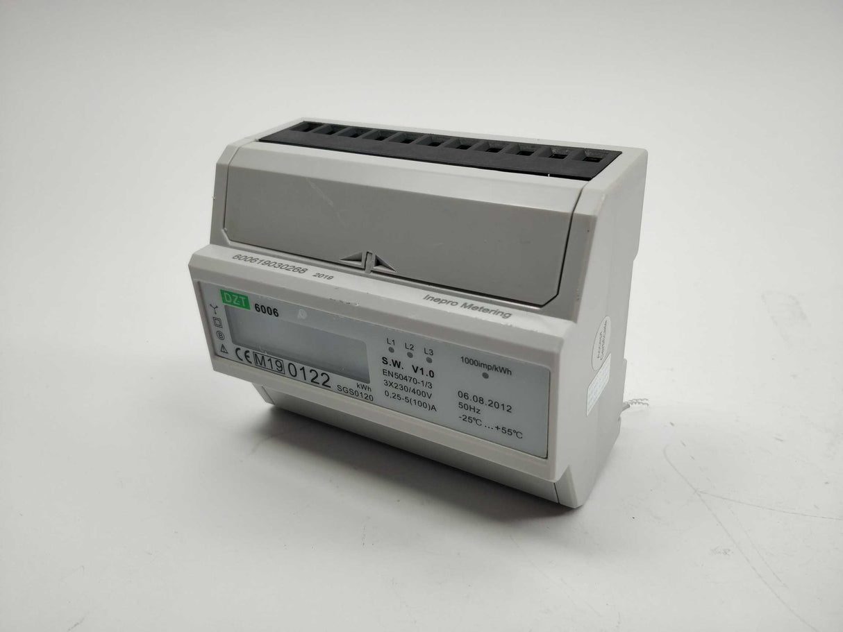 DZT 6006 kWh Meter. 3x230/400V, 0,25-5(100)A, 50Hz.