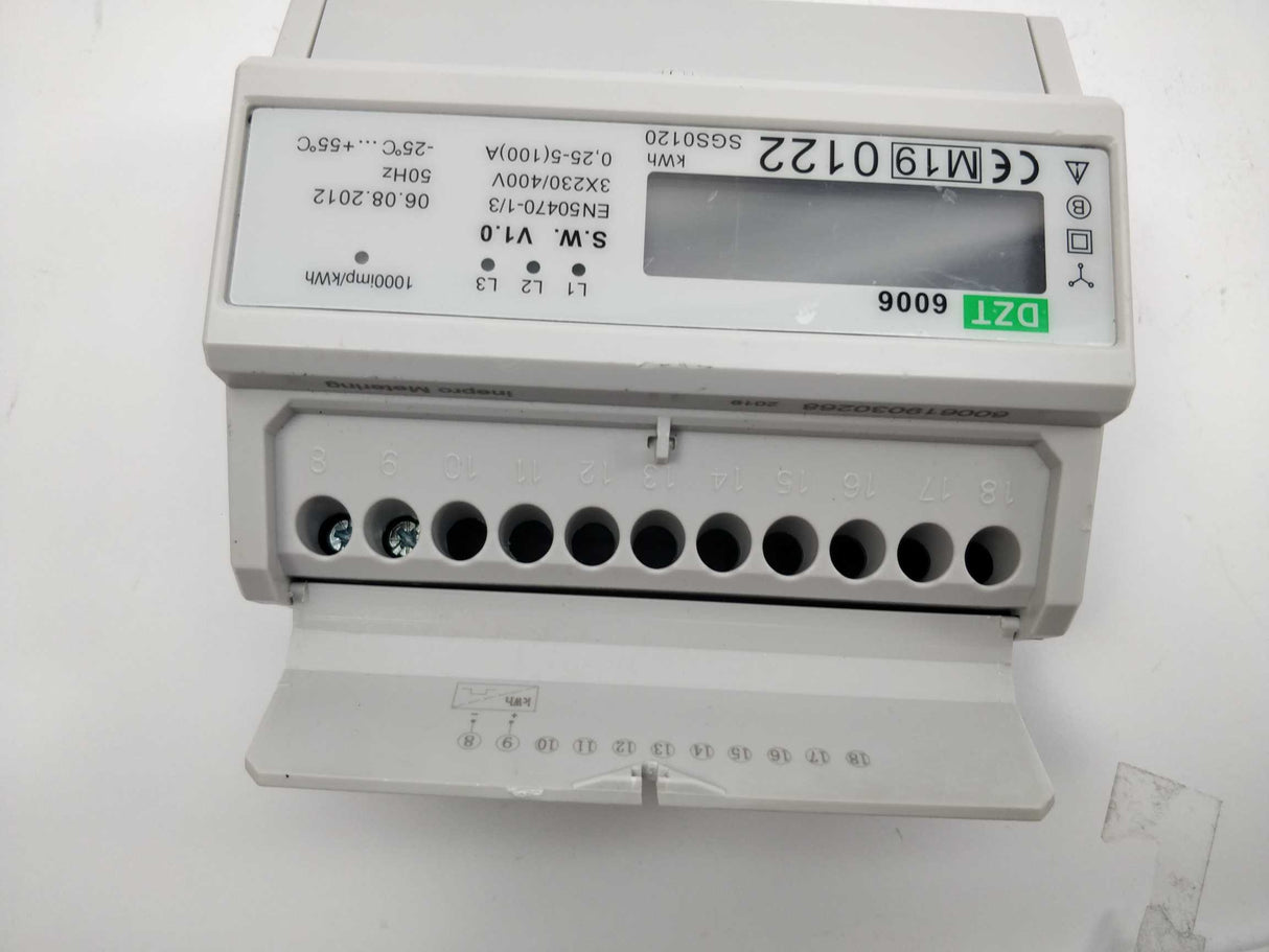 DZT 6006 kWh Meter. 3x230/400V, 0,25-5(100)A, 50Hz.