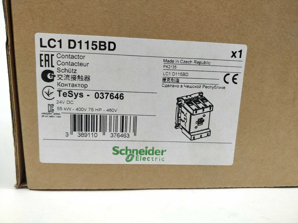 Schneider Electric LC1D115BD Contactor