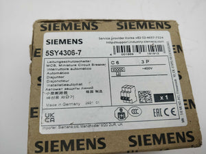 Siemens 5SY4306-7 Miniature circuit breaker 400 V 10kA