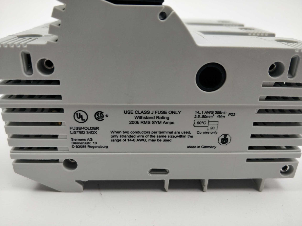 Siemens 3NW7531-5HG Sentron 3-pole fuse holder 60A