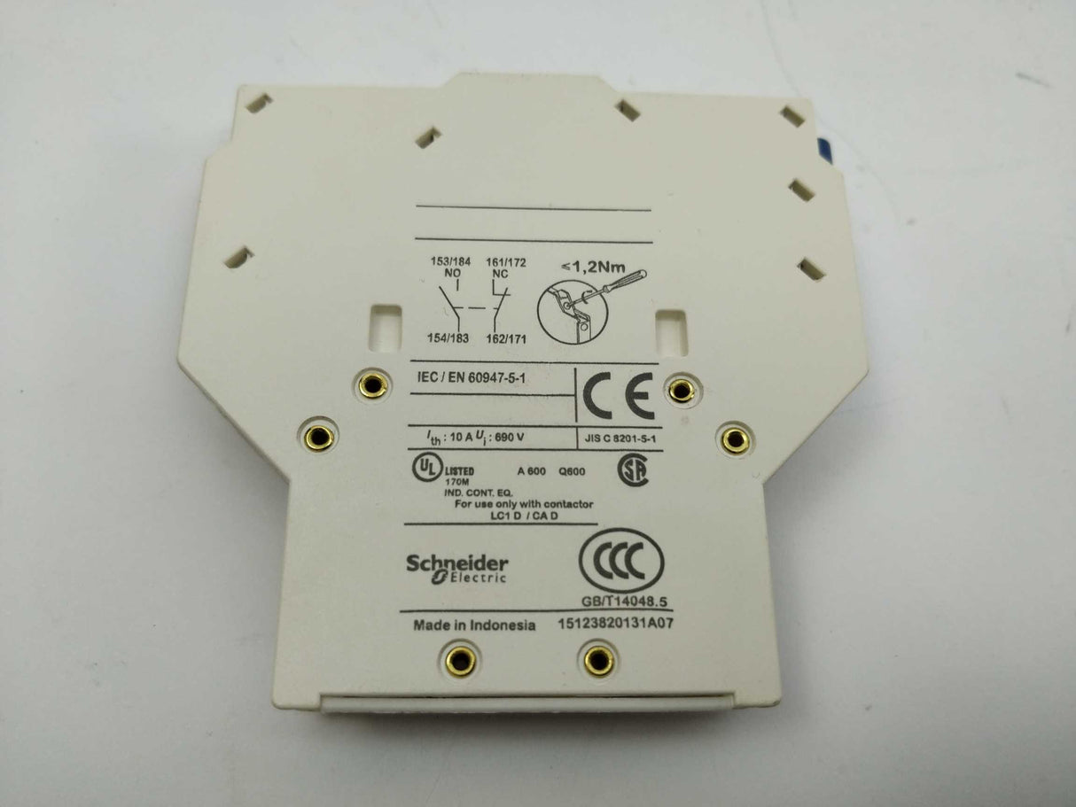 Schneider Electric LAD8N11 Auxiliary contact block, 1NO + 1NC 2 Pcs.