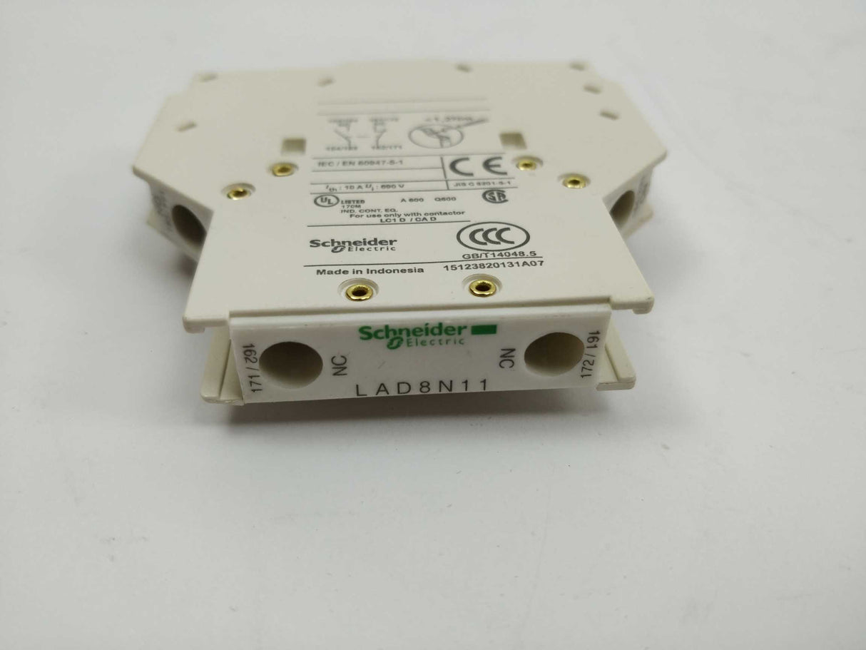 Schneider Electric LAD8N11 Auxiliary contact block, 1NO + 1NC 2 Pcs.