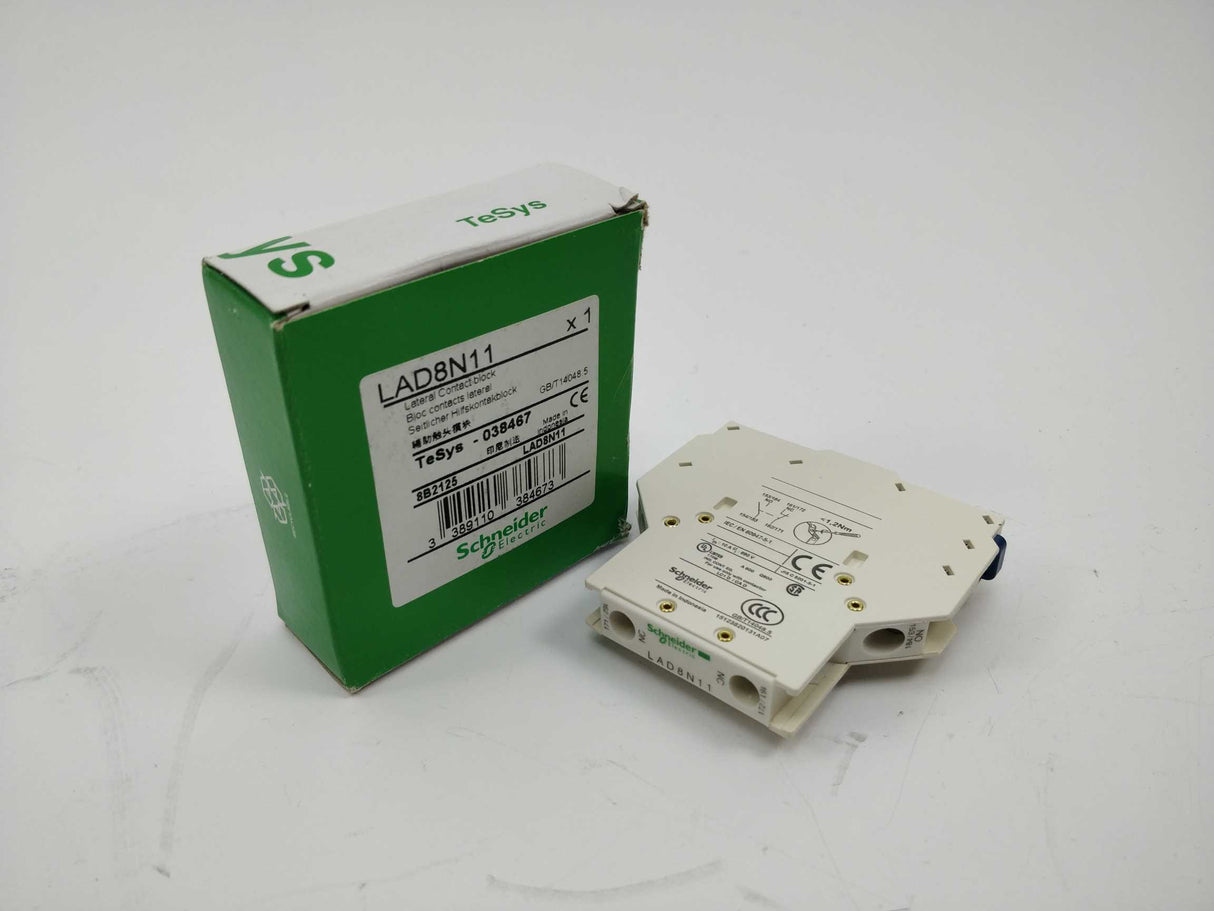 Schneider Electric LAD8N11 Auxiliary contact block, 1NO + 1NC 2 Pcs.