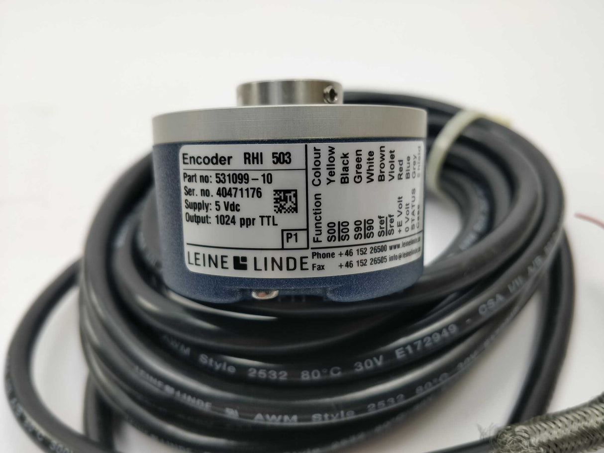LEINE LINDE 531099-10 Encoder RHI 503 w/ Cable