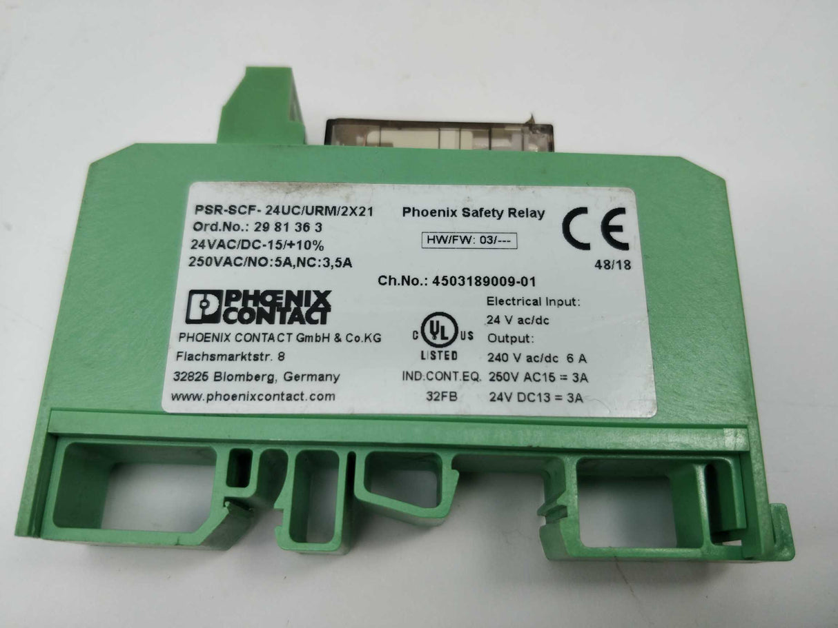 Phoenix Contact 2981363 PSR-SCF- 24UC/URM/2X21 Coupling relay 10pcs