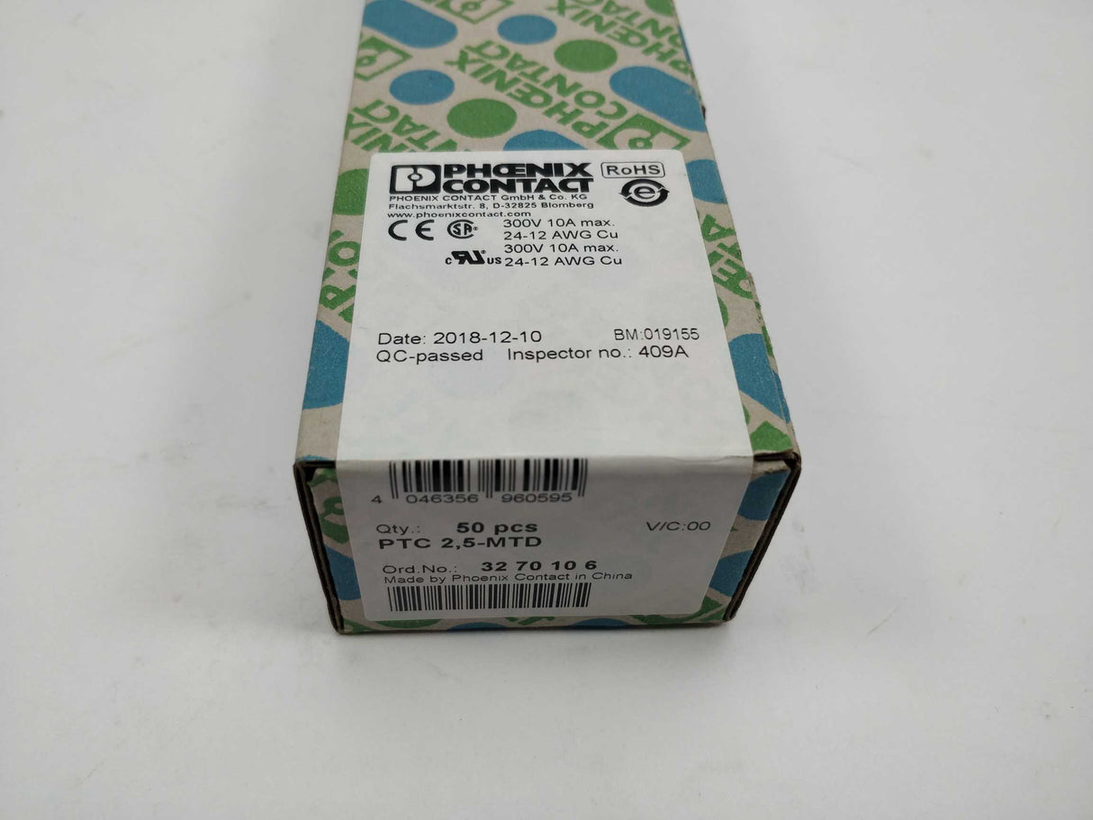 Phoenix Contact 3270106 PTC 2,5-MTD 50 Pcs.