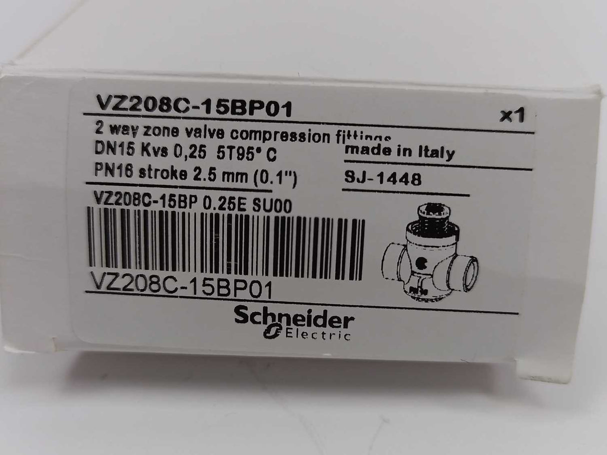Schneider Electric VZ208C-15BP01 2 Way Zone Valve Compression Fittings