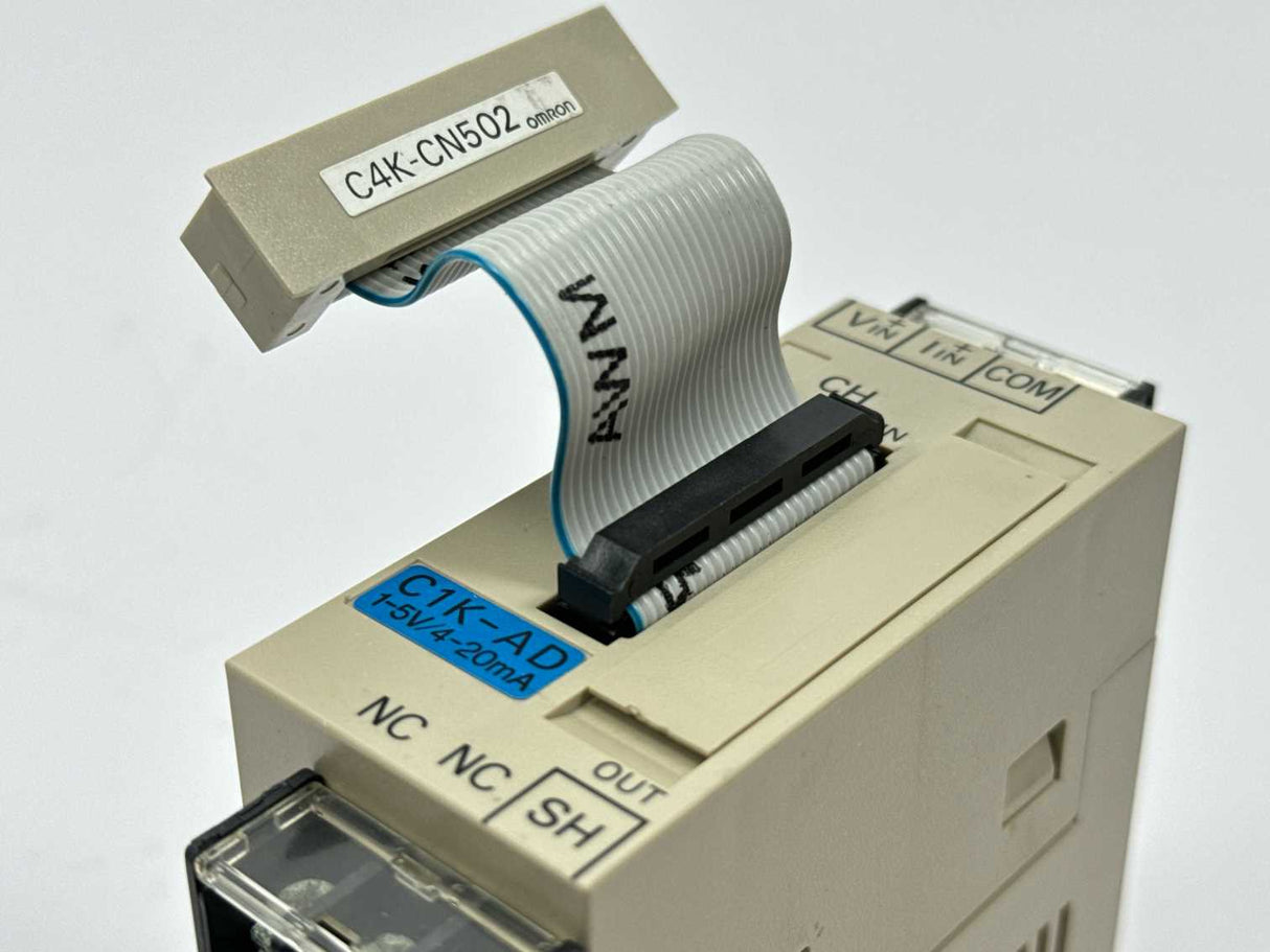 OMRON C1K-AD A/D Unit w/ C4K-CN502 I/O Connector