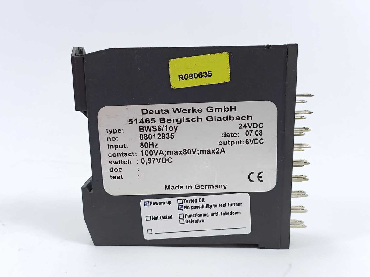 Deuta Werke BWS6/1oy Relay 80Hz