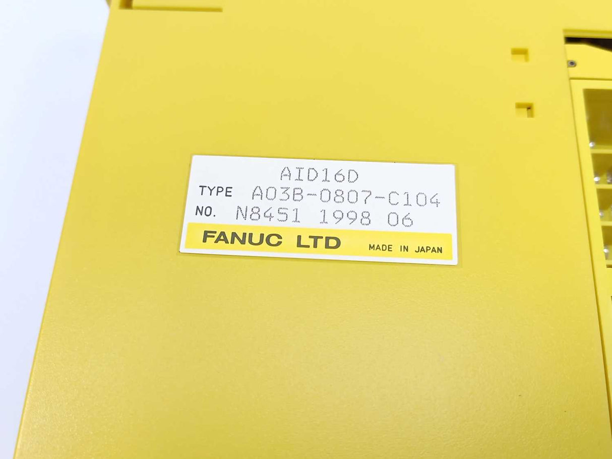 FANUC LTD A03B-0807-C104 Input Module AID16D